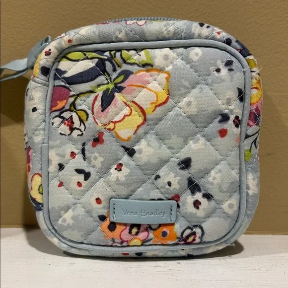 Vera Bradley Floating Garden Blue Floral Hanging Toiletry Bag & Jewelry Case EUC - Picture 11 of 14